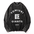 Vintage Cotton Wash Crewneck Long-Sleeve T-Shirt