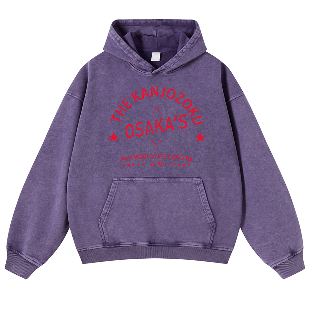 Osaka Vintage Washed Thick Cotton Hoodie