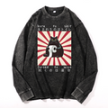 Born To Shit Forced To Wipe Cat Vintage Cotton Wash Long-sleeve T-shirt