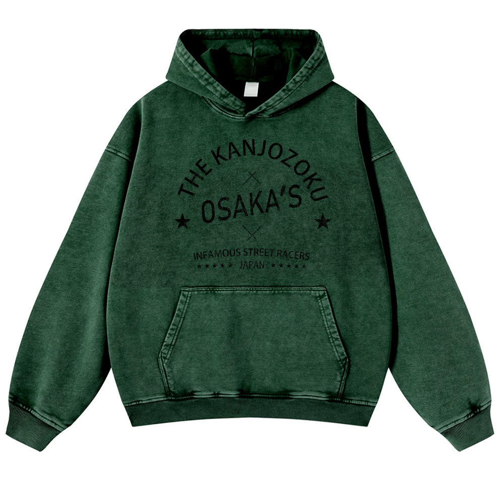 Osaka Vintage Washed Thick Cotton Hoodie