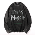 Vintage Cotton Wash Crewneck Long-Sleeve T-Shirt