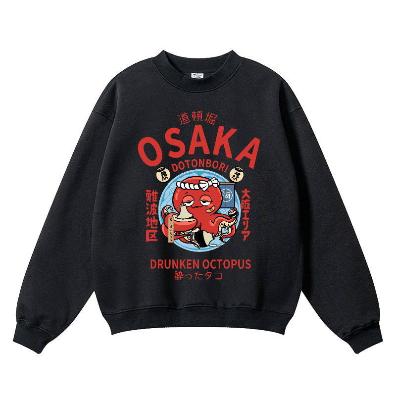 Osaka Octopus Vintage Cotton Blend Crewneck Sweatshirt