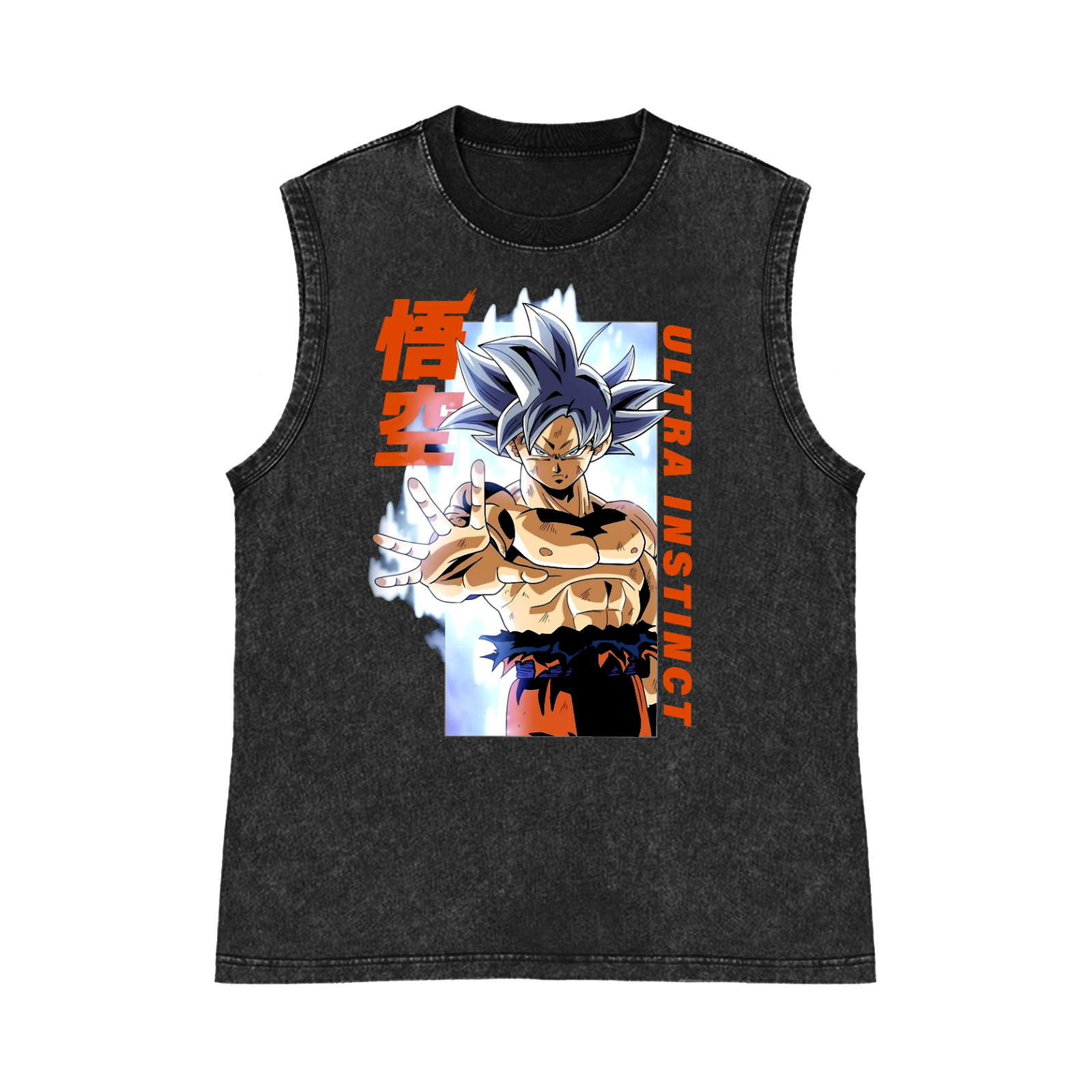 Son Goku Pure Cotton Wash-Dyed Sleeveless Tank Top
