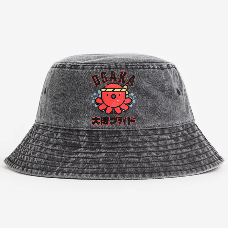 Osaka Octopus Vintage 100% Cotton Bucket Hat