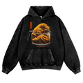 The Great Wave off Kanagawa Vintage Washed Thick Cotton Hoodie
