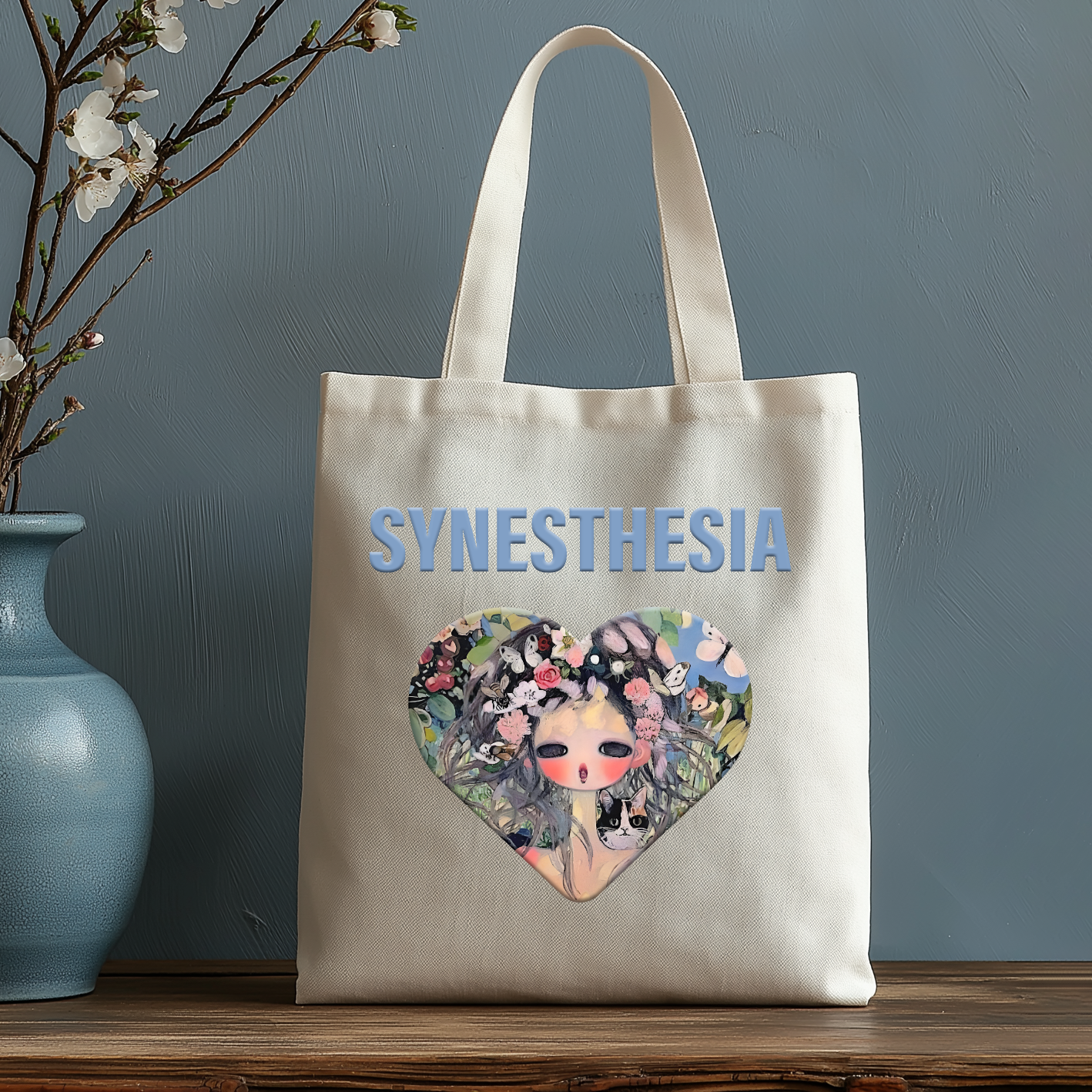 Aya Takano Japanese Style Canvas Tote Bag