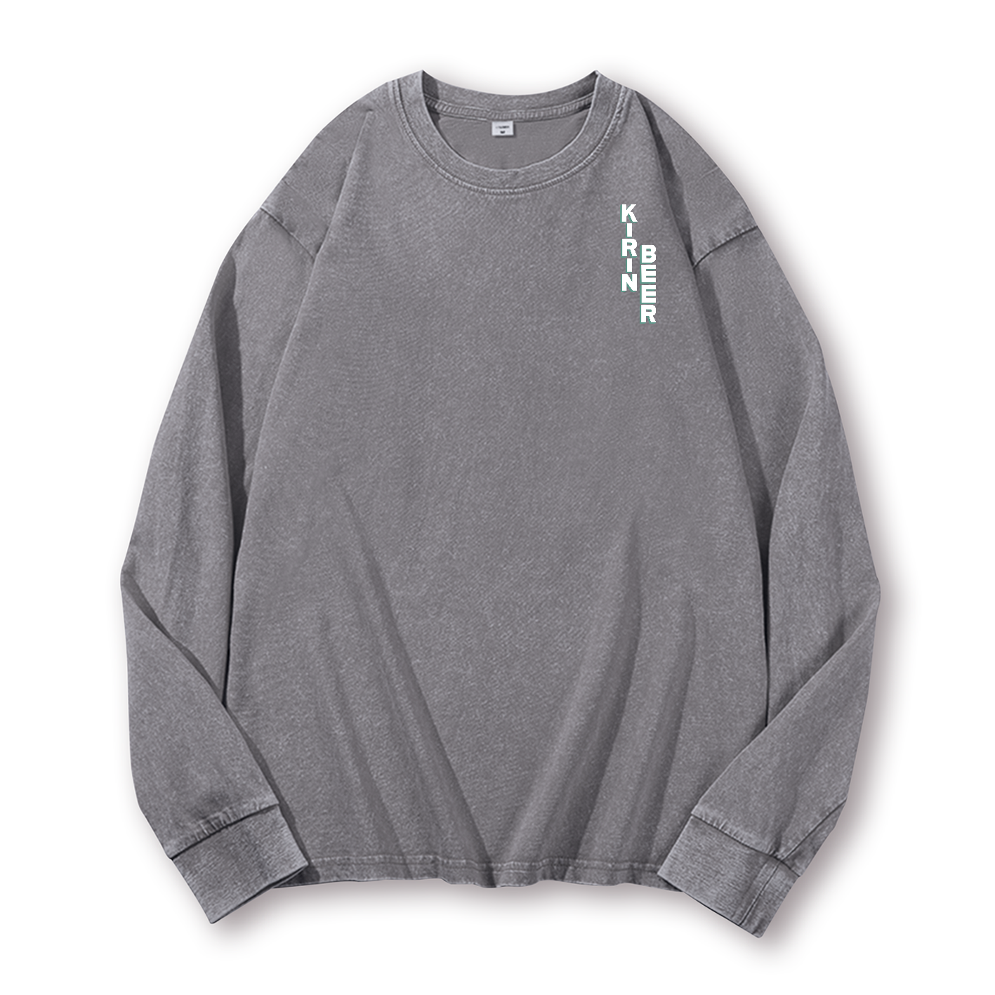 Kirin Beer Vintage Washed Cotton Back Art Long-sleeve T-shirt