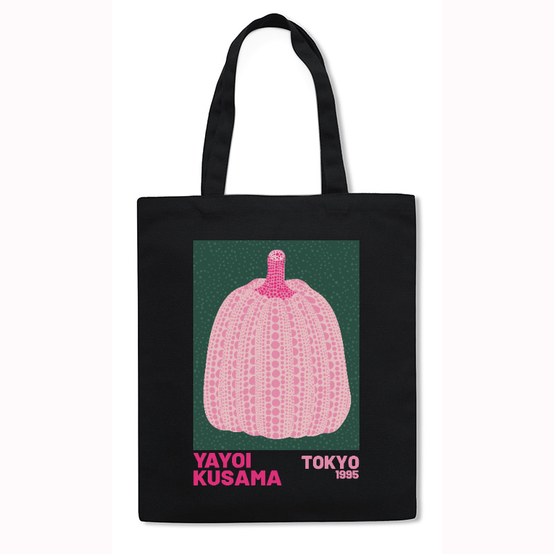 Yayoi Kusama Pumpkin Japanese Style Canvas Tote Bag