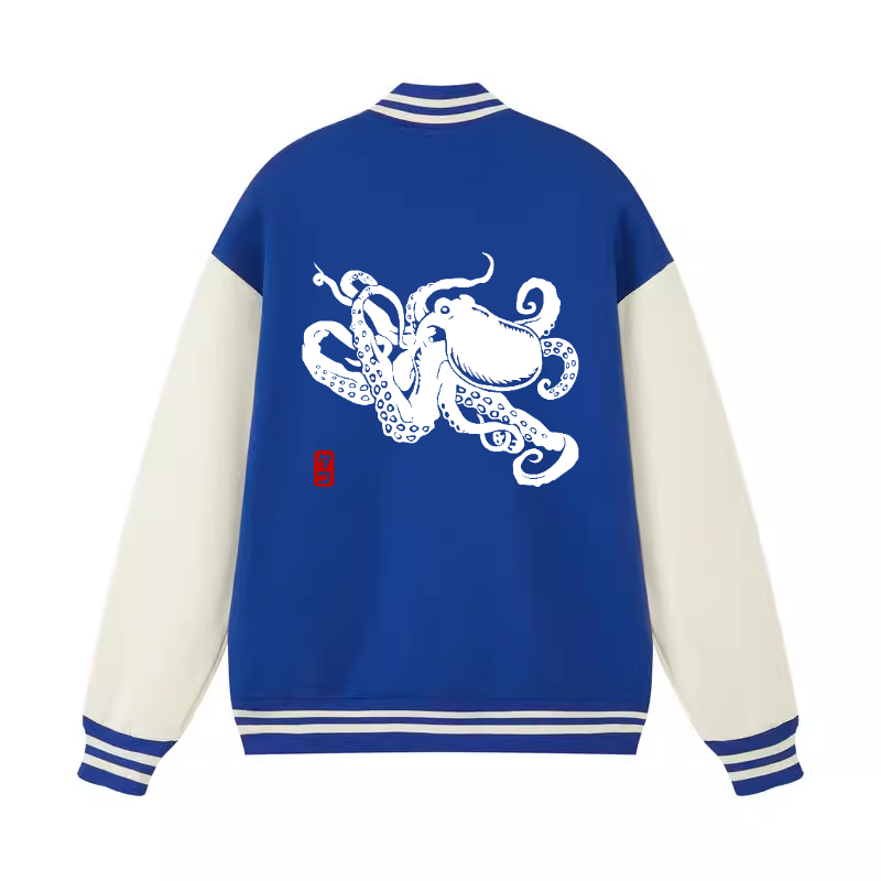 Octopus Vintage Cotton Varsity Jacket