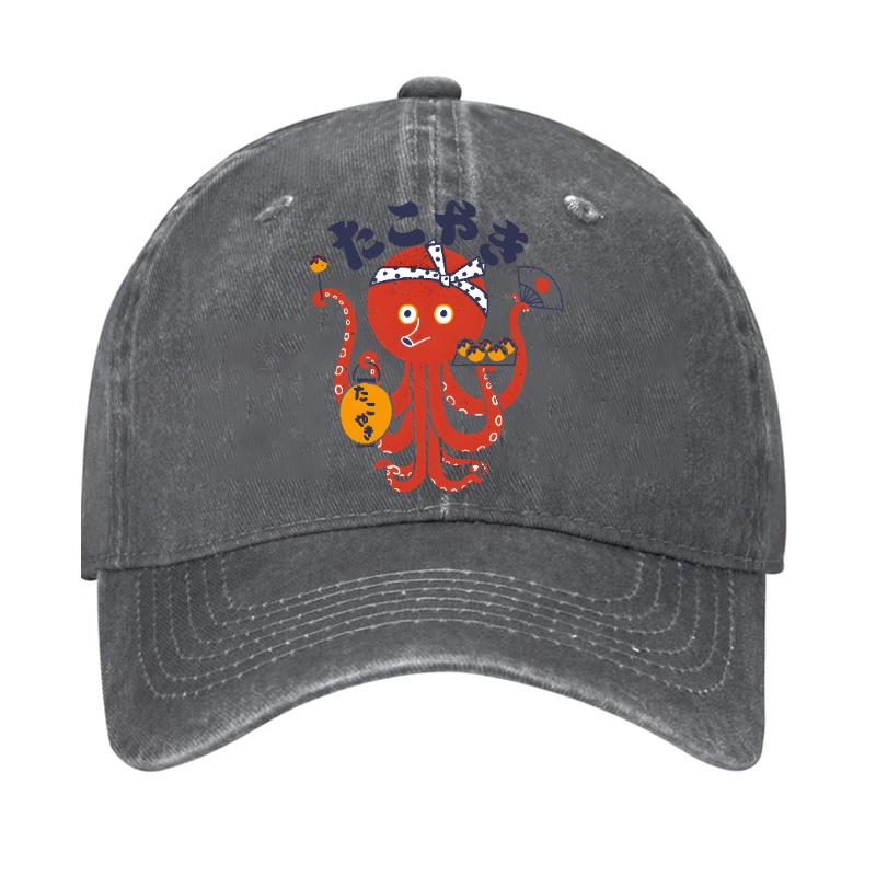 Takoyaki Octopus Vintage Cotton Cap