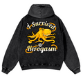 Octopus Vintage Washed Cotton Back Art Hoodie
