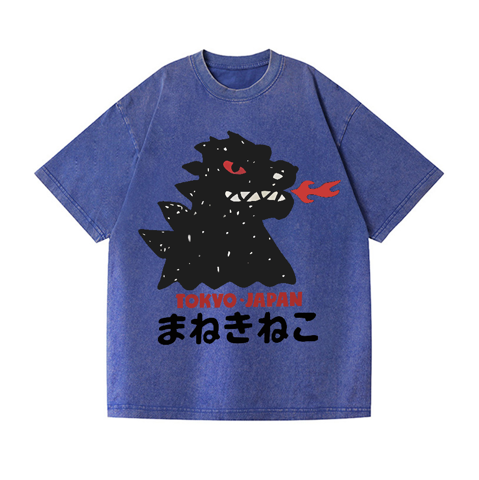 Kaiju Monster Tokyo Japan Vintage Wash Japanese Design T-Shirt