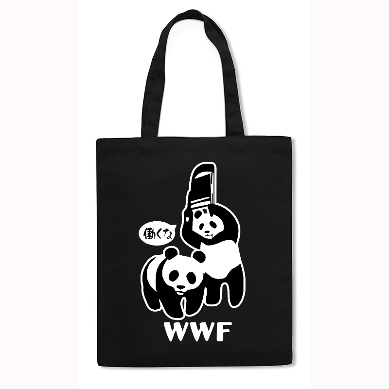 WWF Panda Japanese Style Canvas Tote Bag