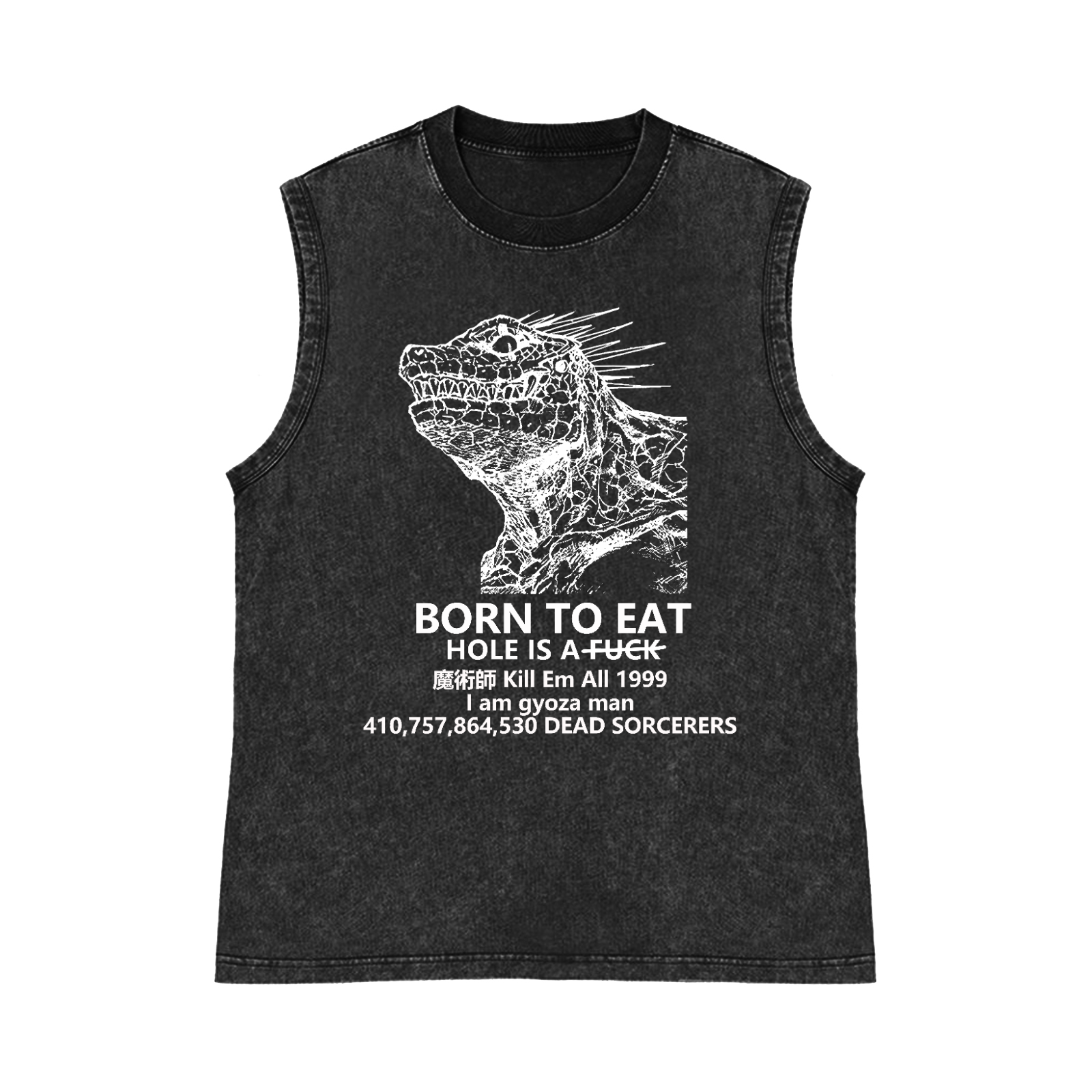 Dorohedoro Anime Pure Cotton Wash-Dyed Sleeveless Tank Top