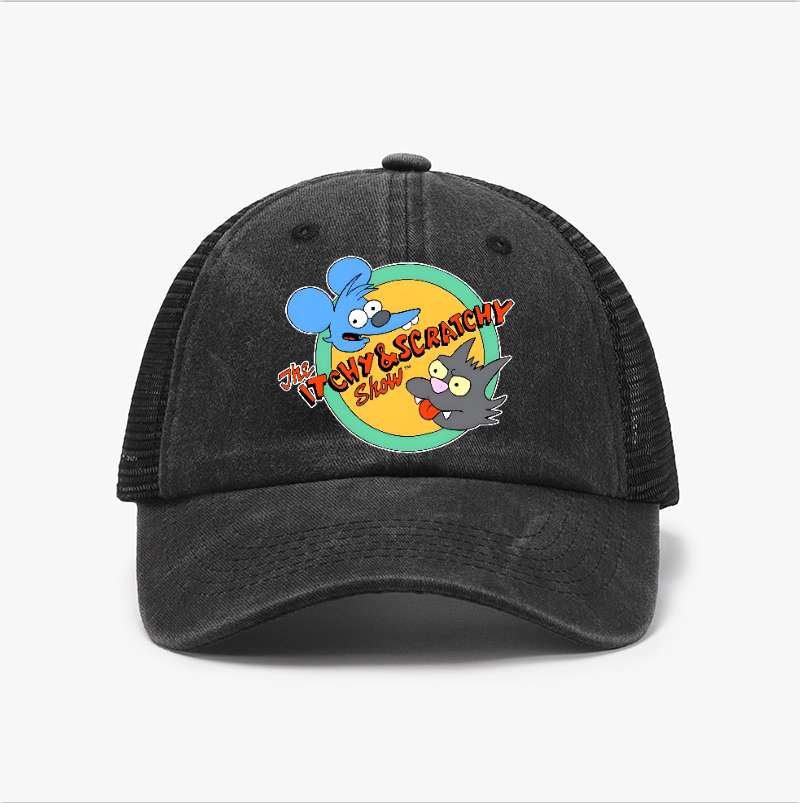 Simpsons The Itchy & Scratch Show Vintage Cotton Breathable Hat