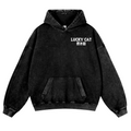 Mosaic Lucky Cat Vintage Washed Cotton Back Art Hoodie