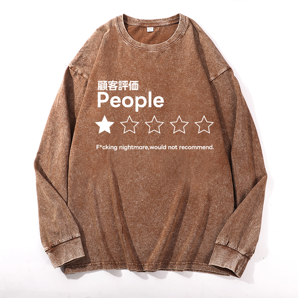 People Vintage Cotton Wash Long-sleeve T-shirt