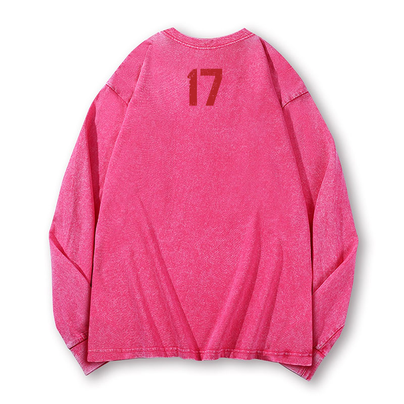 Dodger Baseball Vintage Washed Cotton Back Art Long-sleeve T-shirt