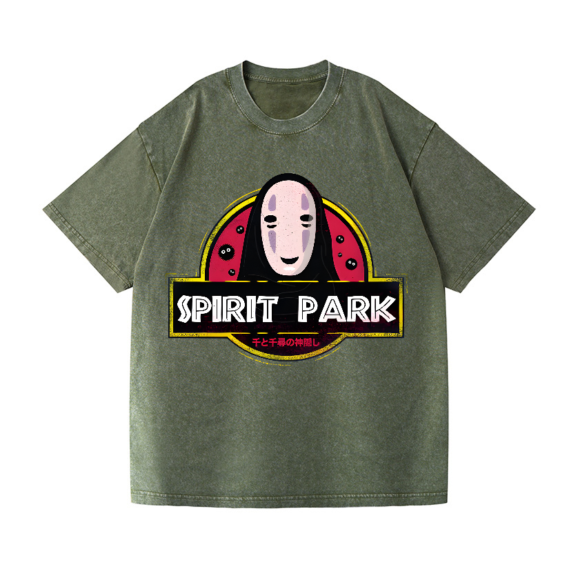 Spirit Park No Face Kaonashi Vintage Wash Japanese Design T-Shirt