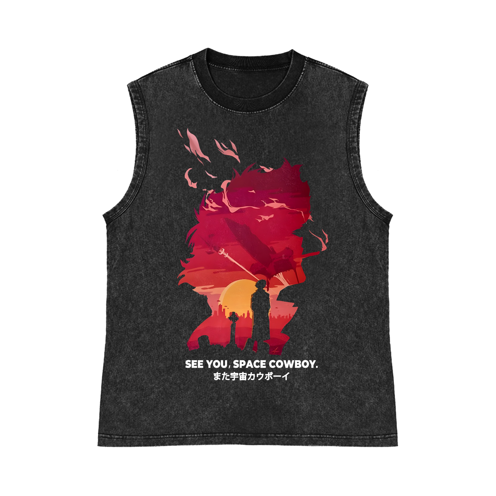 Cowboy Bebop Pure Cotton Wash-Dyed Sleeveless Tank Top