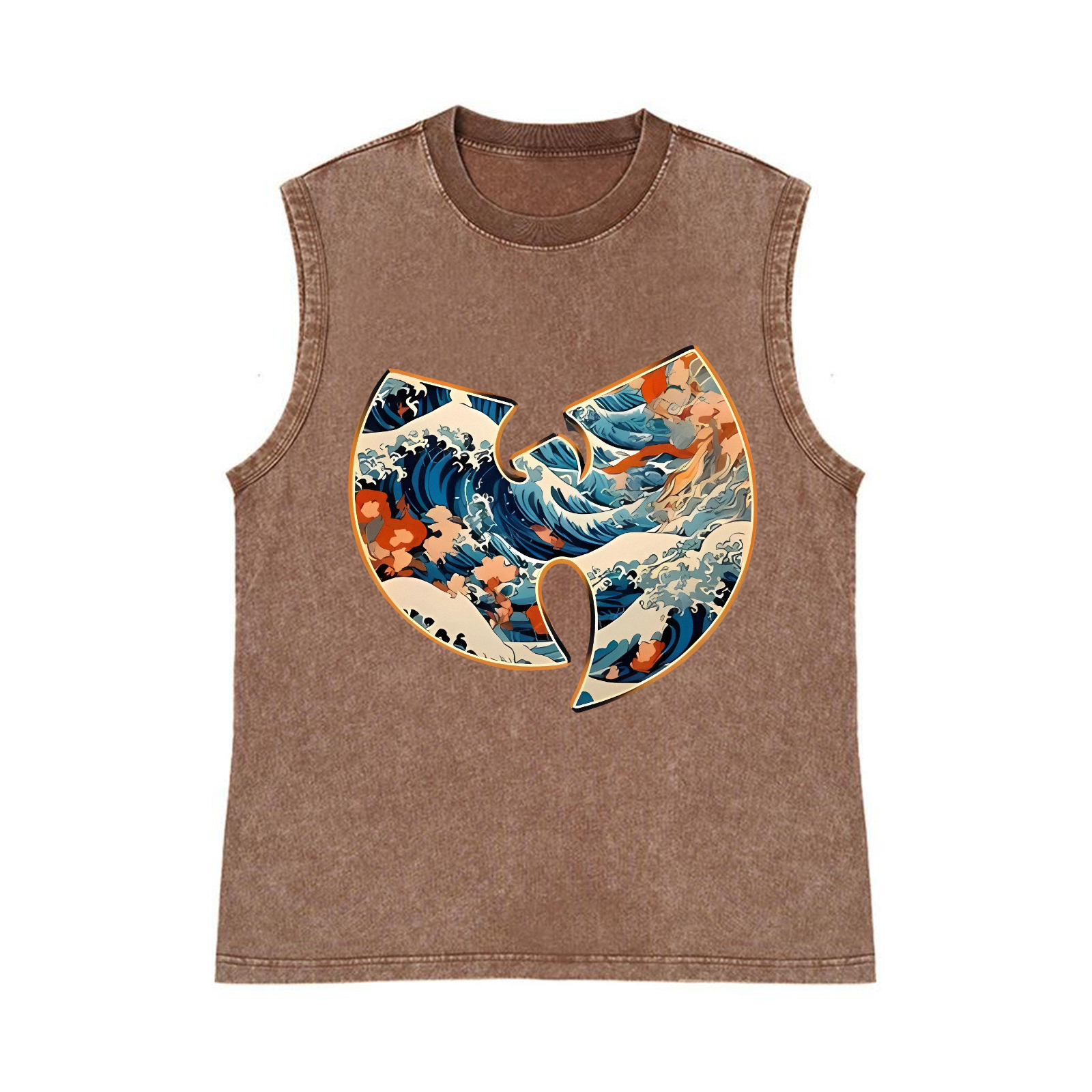 Pure Cotton Wash-Dyed Sleeveless Tank Top