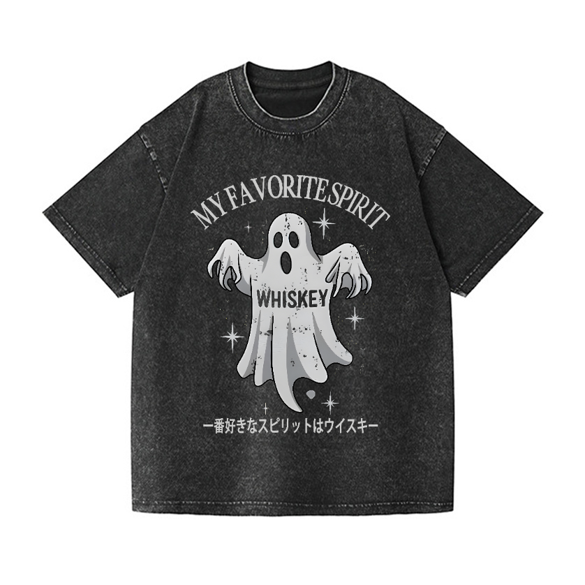 Whiskey Vintage Wash Japanese Design T-Shirt
