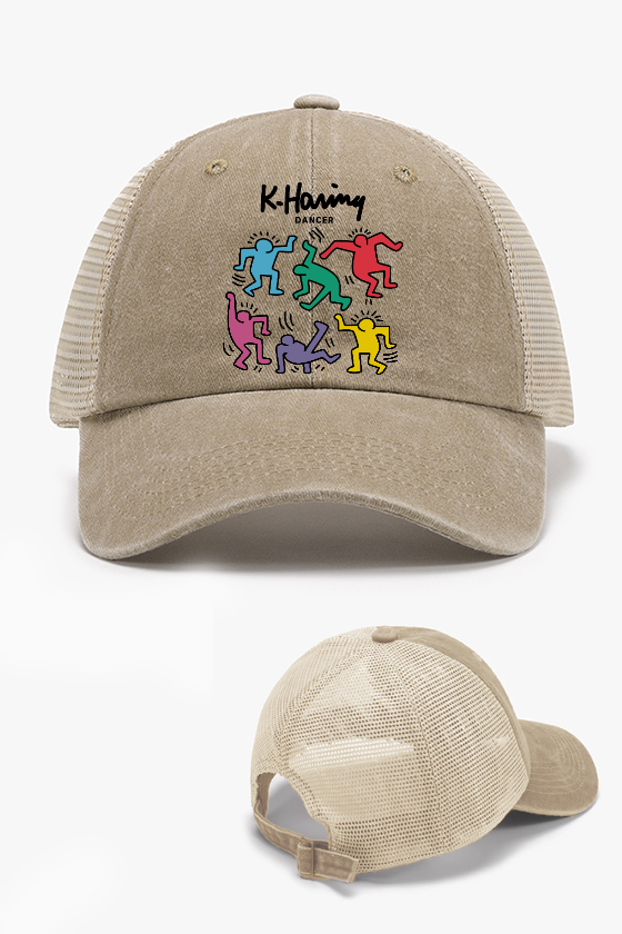Kaith Haring Dancer Vintage Cotton Breathable Hat