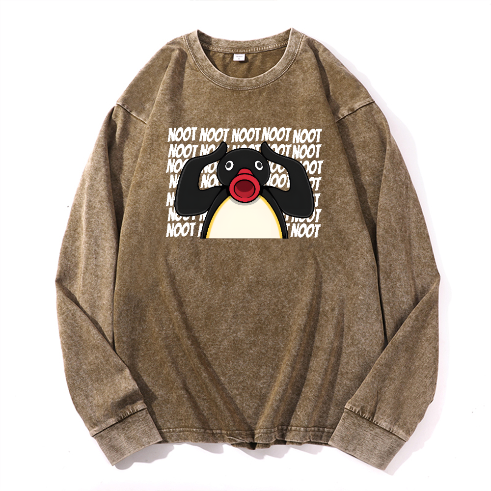 Noot Vintage Cotton Wash Long-sleeve T-shirt
