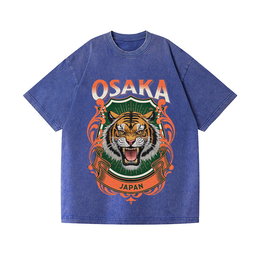 Osaka Tiger Japan Vintage Wash Japanese Design T-Shirt