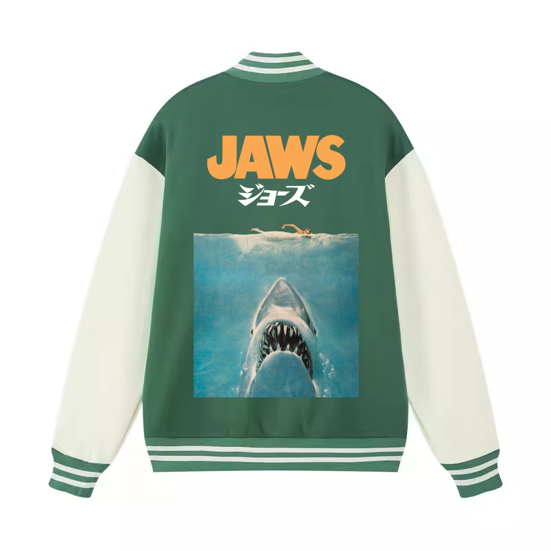 Jaws Shark Vintage Cotton Varsity Jacket