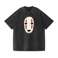 Ghibli No Face Kaonashi Vintage Wash Japanese Design T-Shirt