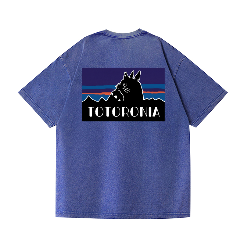 Ghibli Totoro Vintage Wash Japanese Design Back Art T-Shirt