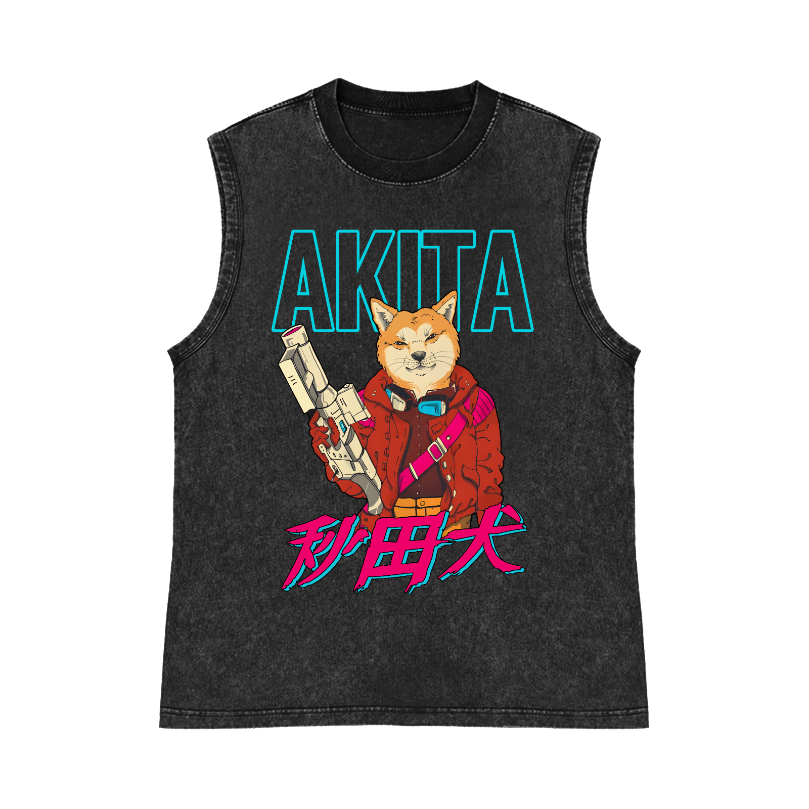 Akita Pure Cotton Wash-Dyed Sleeveless Tank Top