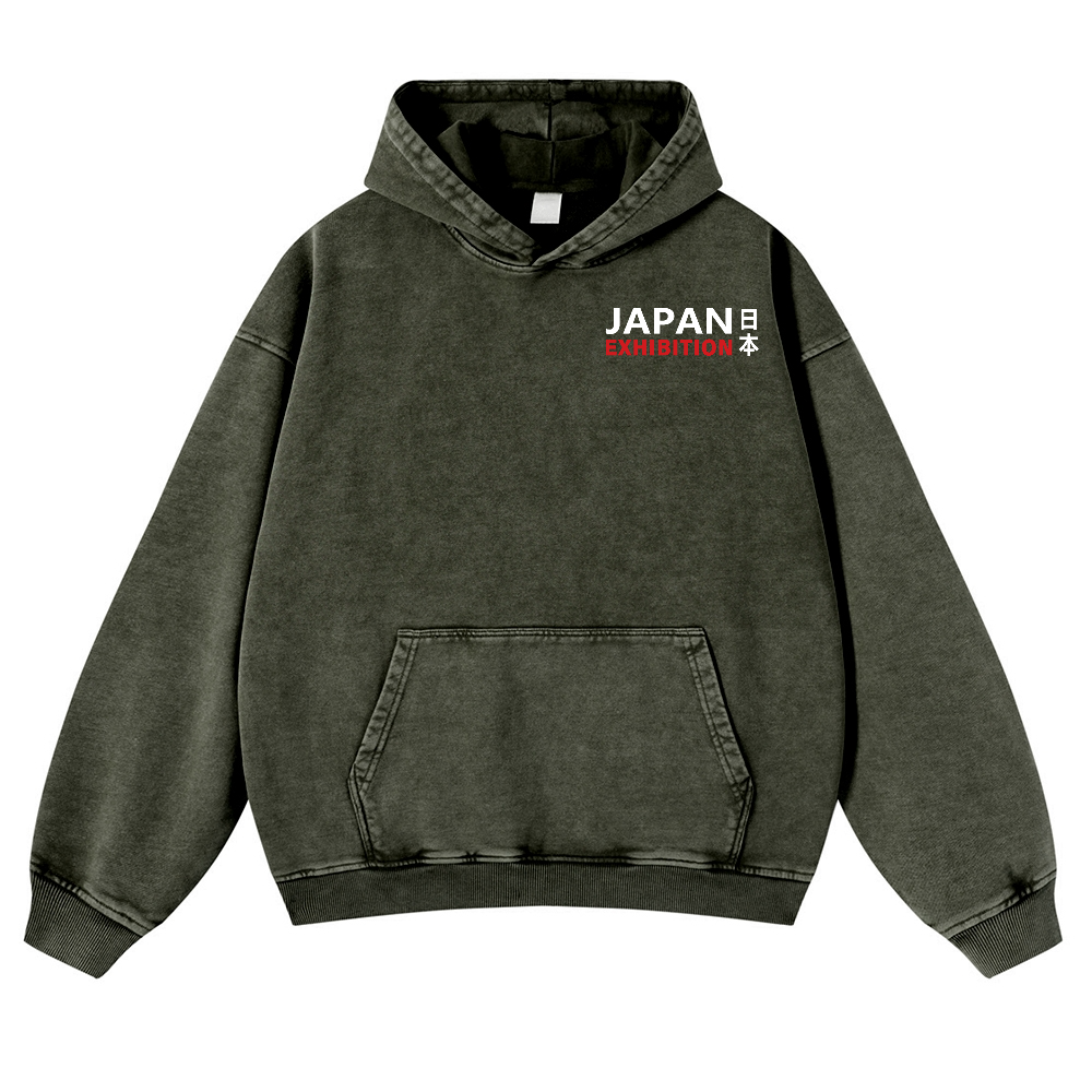 Shibuya Banana Octopus Vintage Washed Cotton Back Art Hoodie
