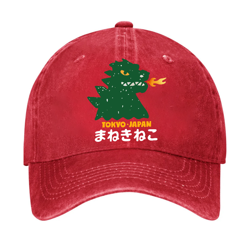 Kaiju Monster Tokyo Japan Vintage Cotton Cap