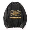Tuna Fish Vintage Cotton Wash Crewneck Long-Sleeve T-Shirt