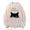 Vintage Cotton Wash Crewneck Long-Sleeve T-Shirt