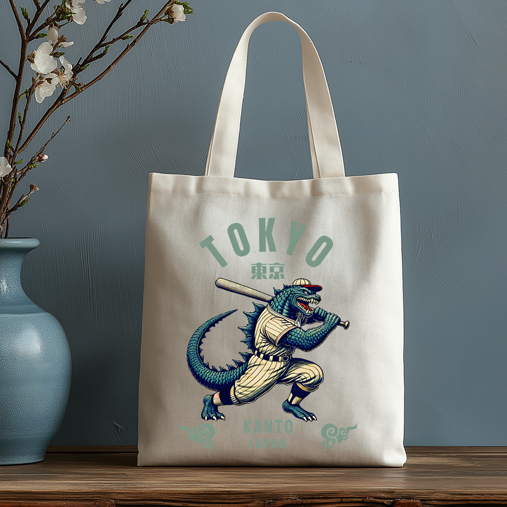 Tokyo Kanto Baseball Japanese Style Canvas Tote Bag