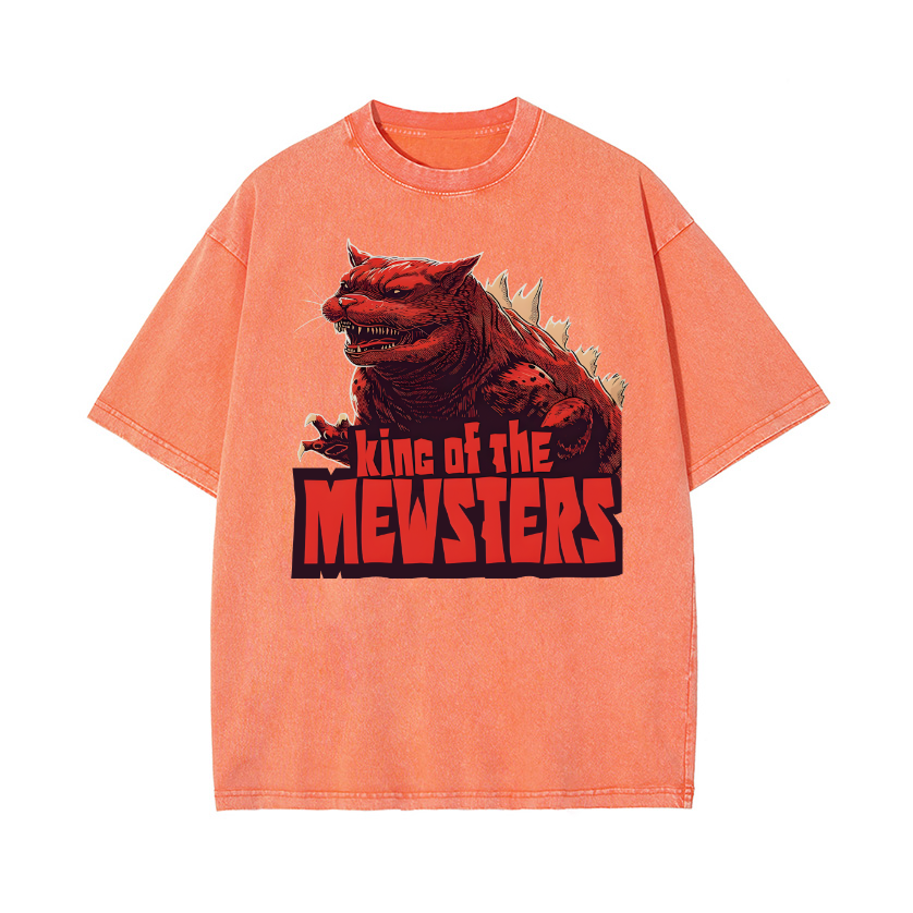 Catzilla Cat Kaiju Vintage Wash Japanese Design T-Shirt