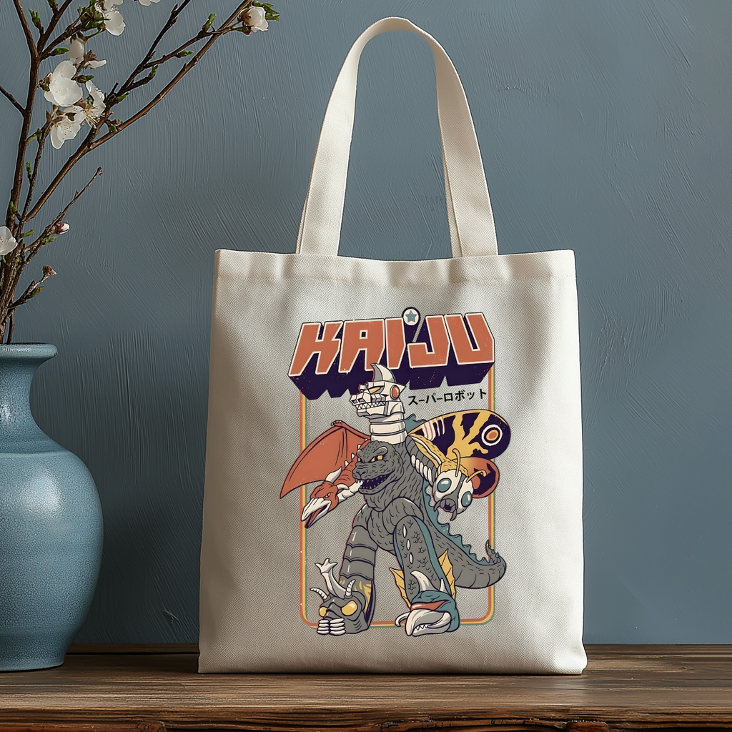 Kaiju Monster Japanese Style Canvas Tote Bag