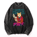 Akita Vintage Cotton Wash Crewneck Long-Sleeve T-Shirt