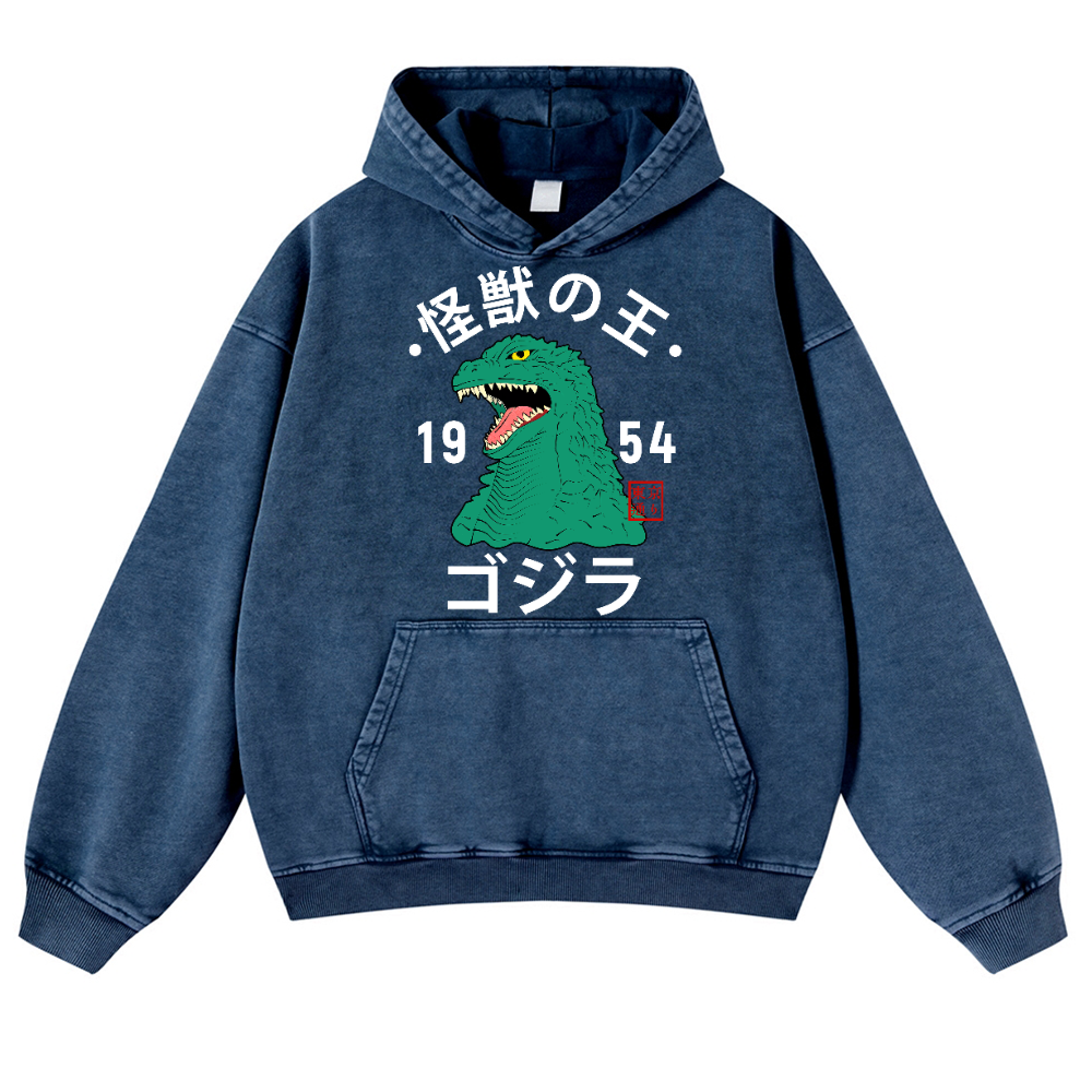 Kaiju Vintage Washed Thick Cotton Hoodie