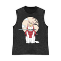 Samurai Cat Pure Cotton Wash-Dyed Sleeveless Tank Top