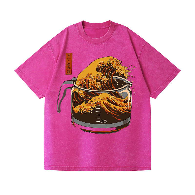 The Great Wave off Kanagawa Vintage Wash Japanese Design T-Shirt