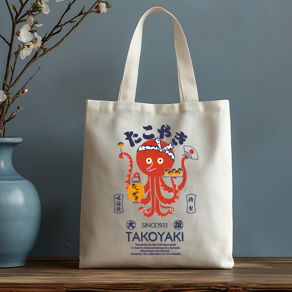 Takoyaki Japanese Style Canvas Tote Bag