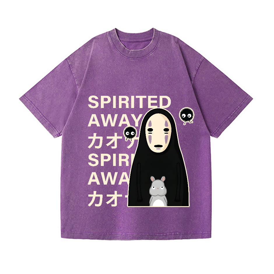 Ghibli No Face Kaonashi Vintage Wash Japanese Design T-Shirt