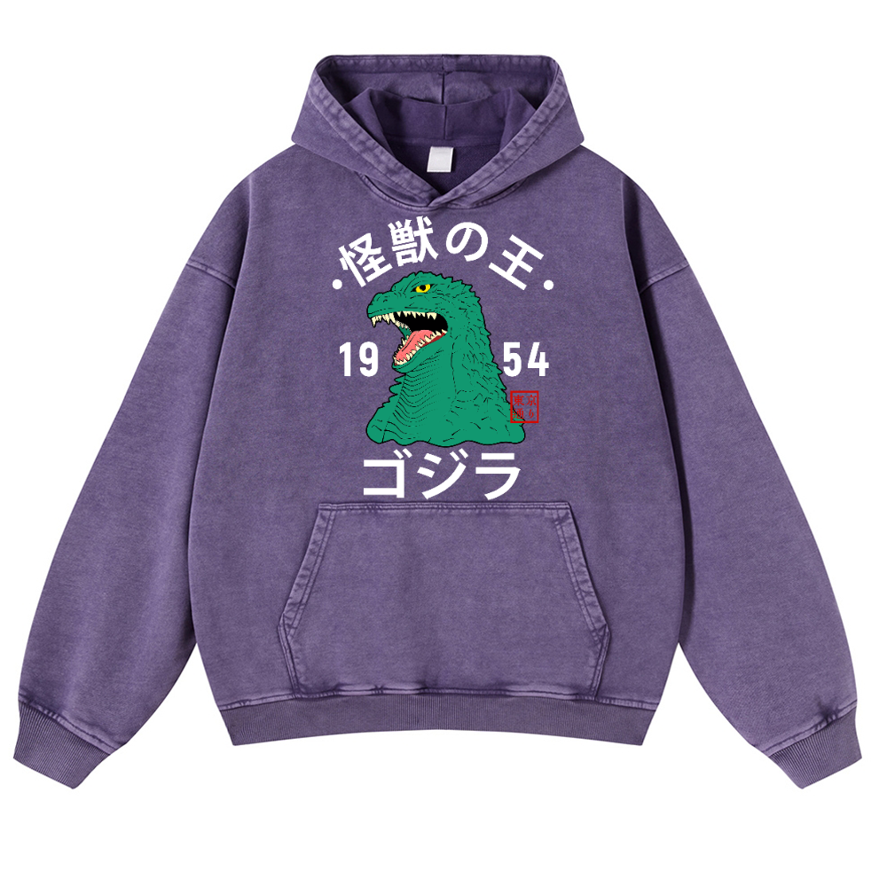Kaiju Vintage Washed Thick Cotton Hoodie
