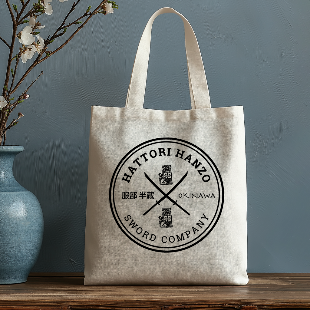 Hattori Hanzo Komainu Okinawa Sword company Japanese Style Canvas Tote Bag