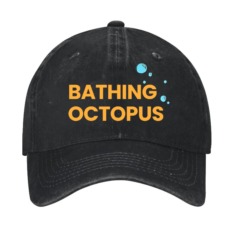 Bathing Octopus Vintage Cotton Cap