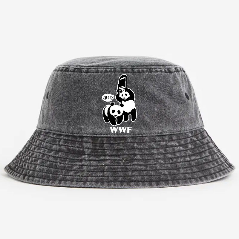 WWF Panda Vintage 100% Cotton Bucket Hat